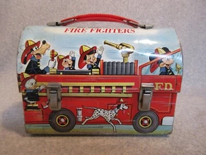 1969 Walt DISNEY FIREFIGHTER DOME LUNCHBOX Condition#7+ lite rust on bottom only - Picture 1 of 6