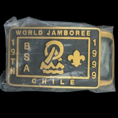 Rare Max Silber 19th Bsa Boy Scouts Jamboree Chile NOS Vintage Belt Buckle - Image 1 of 2