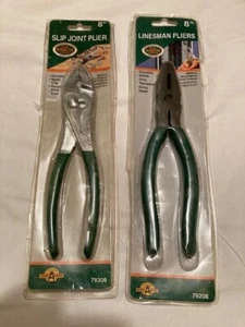 NOS - H.B. SMITH 8" LINESMAN PLIERS & 8" SLIP JOINT PLIERS WITH GRIPS - ORIG PKG - Picture 1 of 9