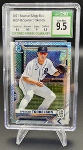 2021 Spencer Torkelson Bowman Chrome Mojo Refractor #BCP-96 CSG Graded 9.5 GM - Bild 1 von 2