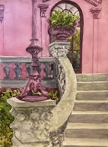 Stairway In Porto, Portugal - Original Watercolor Painting - Picture 1 of 1
