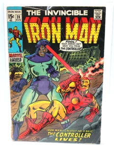 The Invincible Iron Man Comic Magazine #28 "Controller Lives" Marvel Agosto 1970++ - Imagen 1 de 6