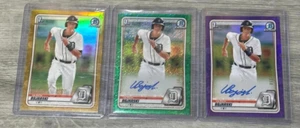 2020 Bowman Chrome Ulrich Bojarski RC Purple Green Auto /99 /250 Gold Ref/50 Lot - Picture 1 of 5