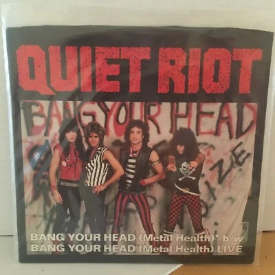 QUIET  RIOT  45  SINGLE  VINYL ,BANG YOUR  HEAD   (  DEMO ) - Image 1 of 2