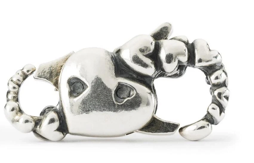 TROLLBEADS Chiusura Combinazione d'Amore TAGLO-00100 in argento cuore NUOVO - Immagine 1 di 1