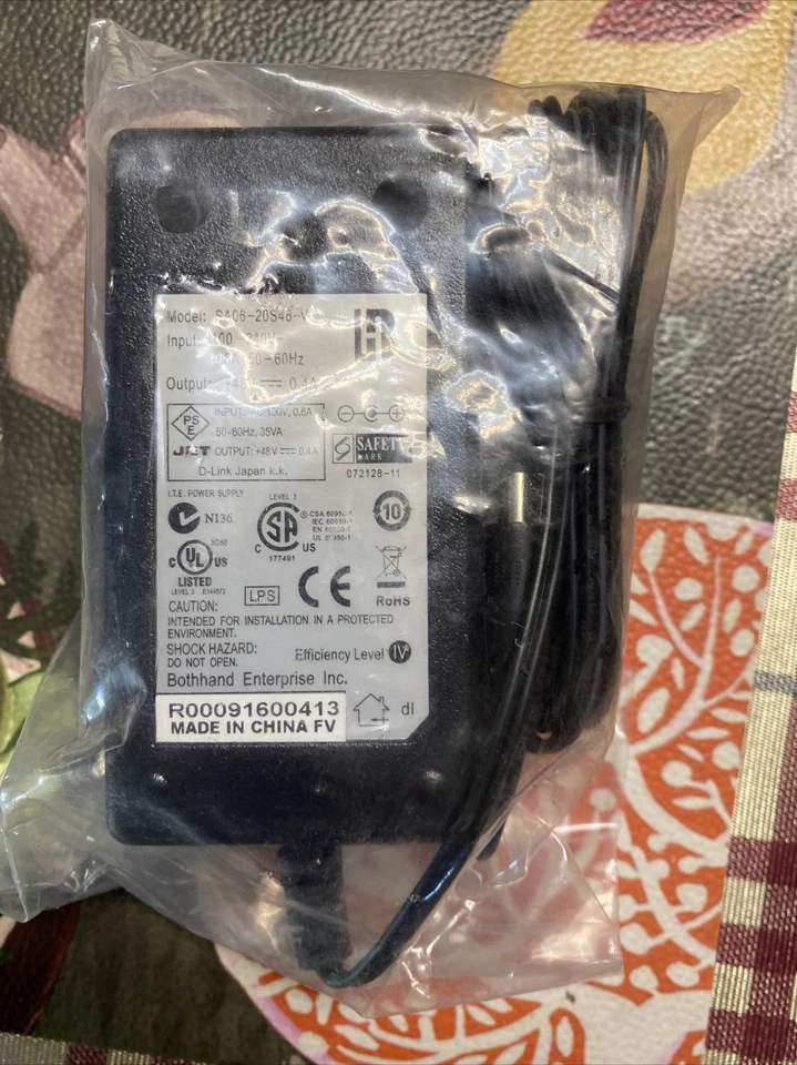 Adaptador Linksys Original SA06-20S48-V Salida 48 V 0.4 A Adaptador Fuente de Alimentación Foto 1 de 1