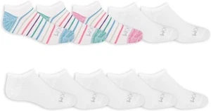 Fruit of the Loom Girls' 10 Pair Sport No Show Socks MEDIUM 10-4 - Picture 1 of 4