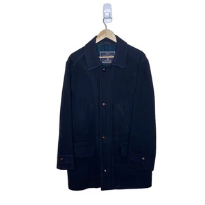 M&S St Michael Herren Car Coat SMALL Navy Pure New Wool Marks & Spencer Overcoat - Bild 1 von 6