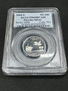 2004-S Florida Silver Proof State Quarter PCGS PR69DCAM - Picture 1 of 2