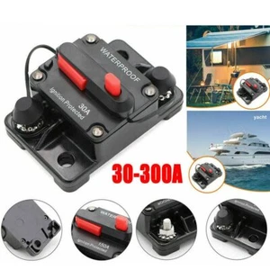 Power Protect Fuse Circuit Breaker Trolling with Manual Reset 30A-300A 12V-48VDC - Picture 1 of 21
