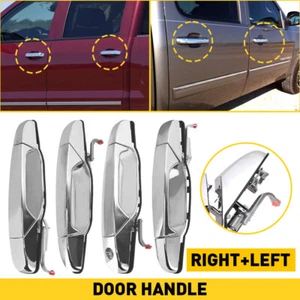 4pc Exterior Chrome for Door 45121 Handles Set Silverado Tahoe Yukon Escalade US - Picture 1 of 8