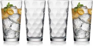 Drinking Glasses Set of 4 Highball Glass Cups Bar Glasses, Uses for Juice, Water - Picture 1 of 12