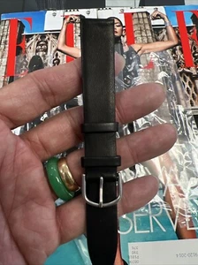 5 Stück (Mängel) Feinleder ANT-Allergie Schwarz Ersatz Uhrenarmbänder - 20 mm! - Bild 1 von 10
