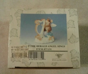 Christmas Charming Tails ARPA L'ANGELO ARALDO CANTA di Fitz & Floyd #87/131 NUOVO - Foto 1 di 8