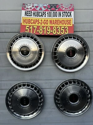 1967 Oldsmobile Cutlass 442 88 98 F85 ” Set Of 4 Diecast Rare 14” Hubcaps Oem - Image 1 of 4