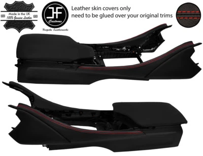 2x FUNDAS DE CUERO CON MOLDURAS LATERALES PARA CONSOLA RED STITCH PARA LEXUS RC 200 300 350 14-18 Foto 1 de 3