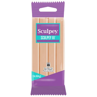 Sculpey III® Polymer Oven-Bake Clay, Non-Toxic, Beige, 1 lb. bar - Image 1 of 4