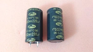 2 Stück SAMHWA Kondensator Elektrolyt Aluminium Snap In HC 85°C(M) 450WV 220uF Neu - Bild 1 von 8