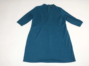 J. Jill Women's Wearever Collection Sheath Dress Petite XL 3/4 Sleeves Teal Blue - Picture 1 of 9