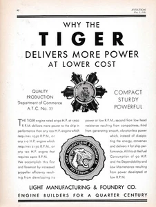 Pubblicità Motori Aerei Tiger 1930 24/10/2024jj - Foto 1 di 1