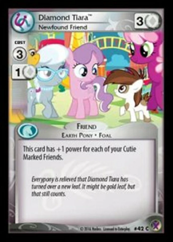 My Little Pony Marks in Time Diamond Tiara, Newfound Friend 42 C x3  MLP CCG - Image 1 of 1