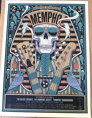 MEMPHO FESTIVAL Memphis 2023 AP POSTER Ween Turnpike Troubadours Lake StreetDive - Image 1 of 4