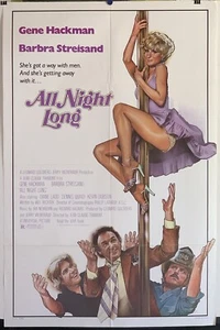Póster de película de colección de 1 hoja 27x41 toda la noche 1981 Barbra Streisand Hackman Quaid - Imagen 1 de 9