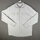American Eagle Shirt Mens XL Gray Button Up Long Sleeve Soft Pocket 100% Cotton