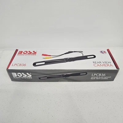 Boss LPCB36 License Plate Mount Rear View Camera 170° Waterproof - Image 1 of 3