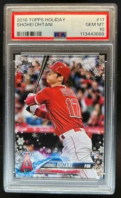 2018 Topps Holiday Shohei Ohtani RC Rookie #HMW17 Angels PSA 10 - Image 1 of 2