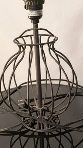 Ikea Black Metal Table Bedside Desk  Lamp Birdcage Wrought Iron  - Picture 1 of 7
