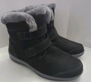 Orthofeet Florence Stiefel Gr. 7,5 D schwarz Doppelriemen bequem gefüttert Sherpa warm  - Bild 1 von 10
