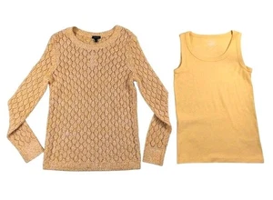 Talbots Pullover & Tanktop Set Damen XS Rautenstrick Pfirsich Neu mit Etikett Neu mit Etikett - Bild 1 von 4