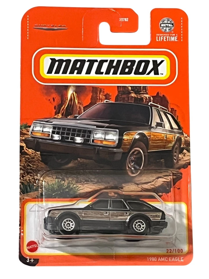 Matchbox 1980 AMC Eagle Wagon 70th Anniversary 22/100 Brown Wood Panel SUV 1:64 - Image 1 of 4