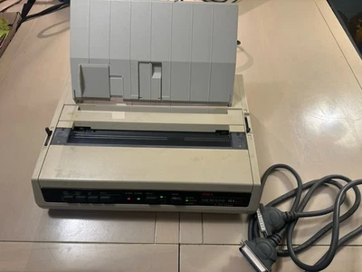 Oki Microline 184 Turbo 9 Pin Printer w/ Cables. Untested Read! - Image 1 of 4