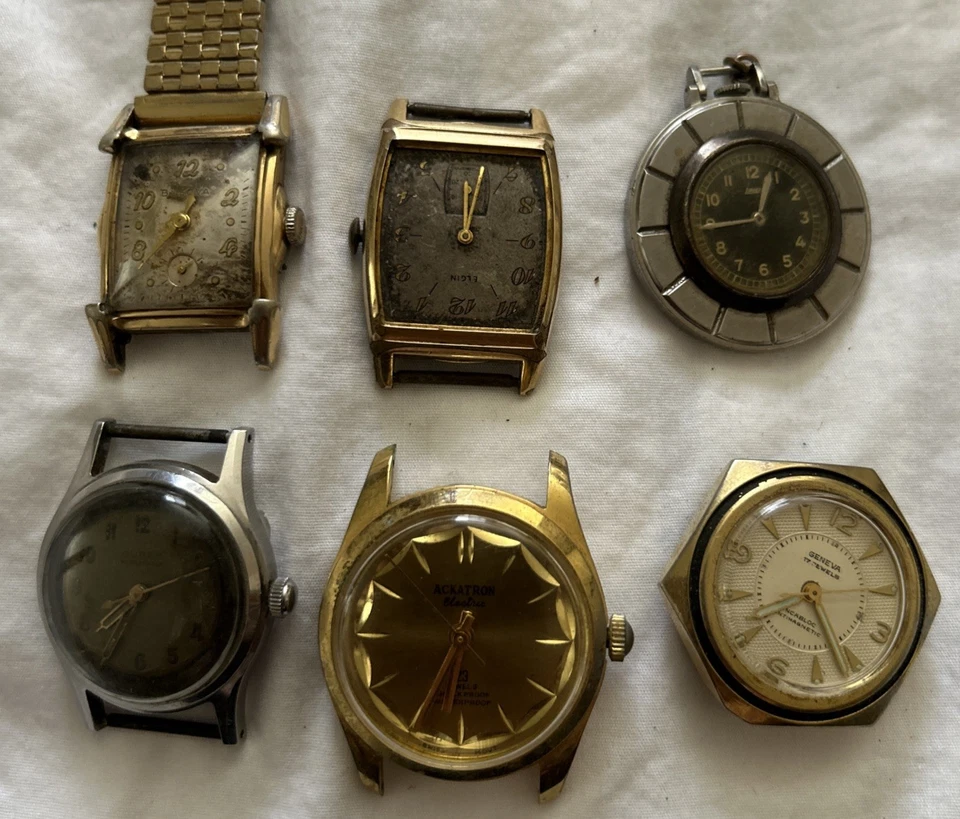 Mixed Lot Of Watches For Parts Or Repair Vintage 6 Pieces As Found - Image 1 of 4