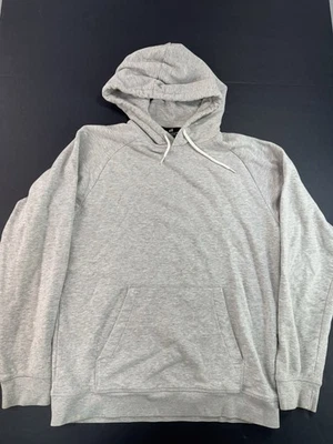 H&M Gris Pullover Sudadera con Capucha Sólida Básica Sudadera Canguro Bolsillo Talla Mediana Foto 1 de 4