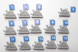Mighty Empires Army Troop Banner Pieces x14 - Blue Games Workshop - Picture 1 of 1