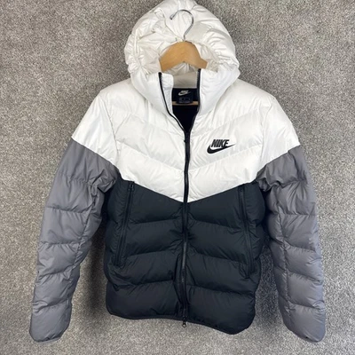 Куртка пуховая с капюшоном Nike Windrunner пуховая пуховая 928833-100 мужская средний размер цветной блок - Изображение 1 из 4