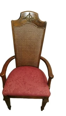 Sillón con respaldo de bastón estilo francés country vintage Foto 1 de 4