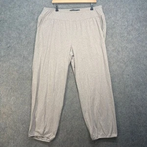 Gudrun Sjoden Trousers Womens Size UK 20 Biege Cotton Wide Leg Comfort Lagenlook - Picture 1 of 8