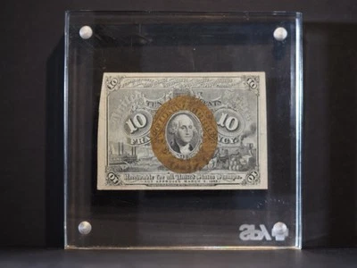 1863 $.10, 2nd, Second Issue Fractional Currency, Bank Note Bill - Image 1 of 4