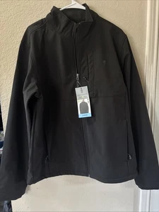 Nwt Mens Free Country Microtech Fleece Jacket Coat Zip Up Black Large - Picture 1 of 5