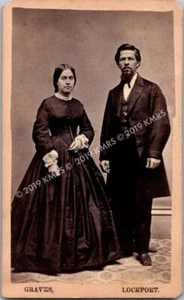 CDV Picture Young Couple Graves Lockport - Picture 1 of 5
