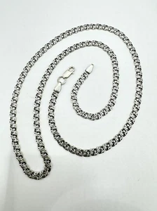 Vintage ausgefallene 925 Sterling Silber Kette Halskette, signiert feiner Schmuck - Bild 1 von 4