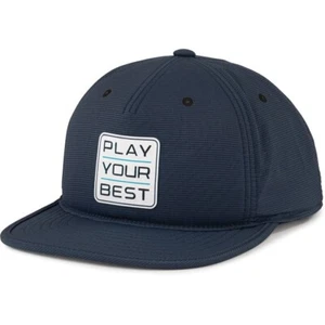 Neu Ping Golf PLB "PLAY YOUR BEST" flexible marineblau verstellbare Druckknopflasche Mütze - Bild 1 von 1