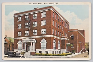 Postcard Benevolent & Protective Order of Elks Home Williamsport PA  c1929 - Picture 1 of 2