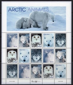 US #3288-92 33 Cents Arctic Animals Sheet of 15 Stamps MNH - Picture 1 of 1