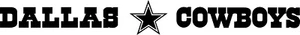 Black ✭ Dallas Cowboys 19" Vinyl Decal Car Truck Vehicle Window Wall Sticker ✭ - Picture 1 of 2