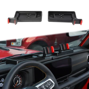 2PCS Dash Tray Phone Holder Mount with Storage Box For Jeep Wrangler JL JT 2024+ - Picture 1 of 10